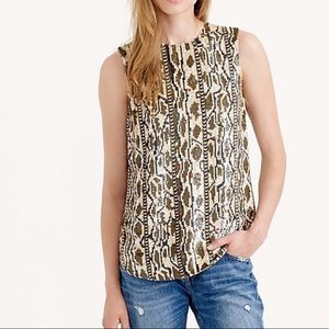 J.Crew Collection holographic snake print shell